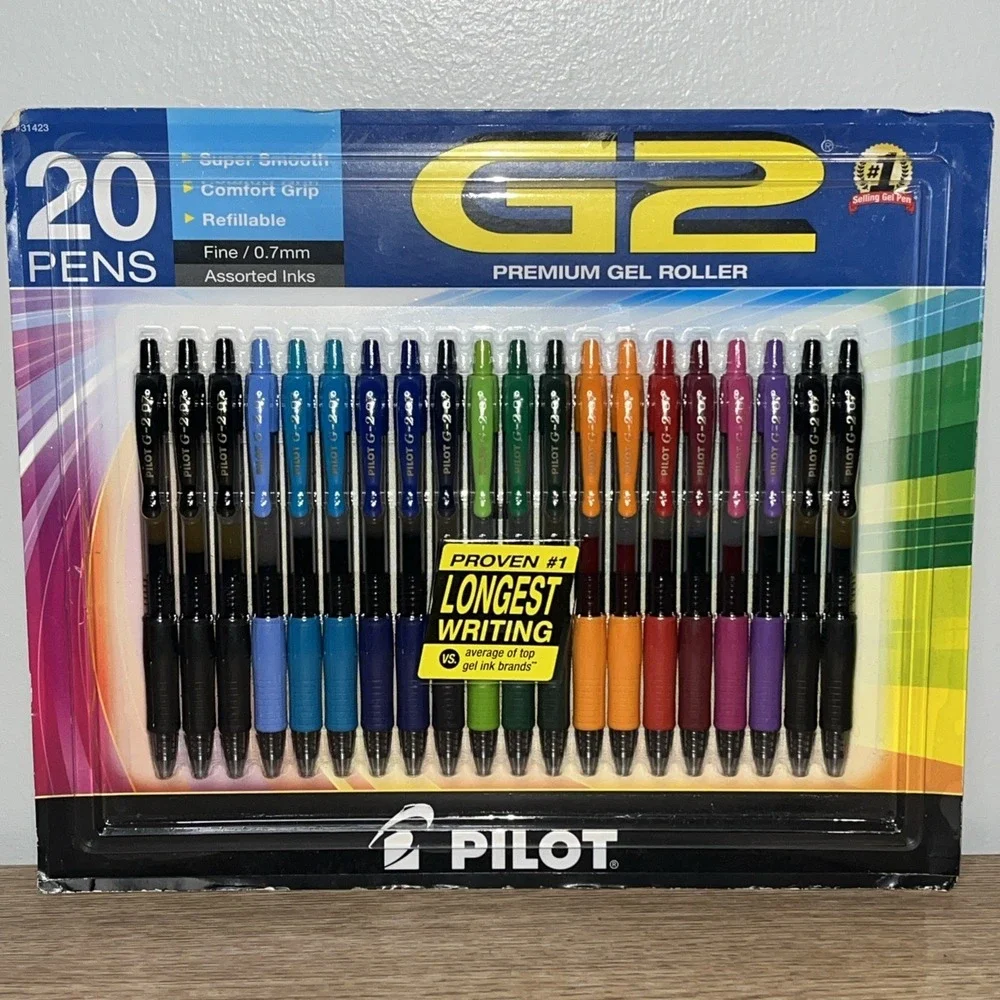 Pilot G2 Retractable Premium Gel Ink Set | 20 Pens | Assorted 0.7mm | G27200